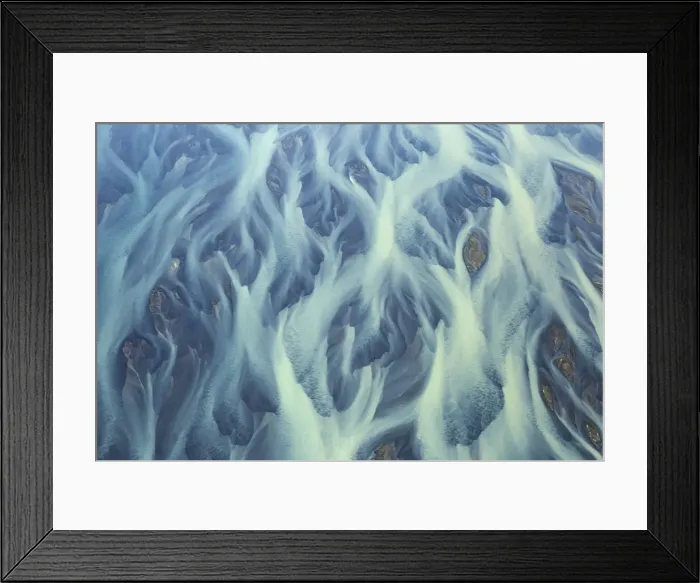 Framed Print : Patterns in Holsa River, near Hella, Iceland Framed Print : Patterns in Holsa River, near Hella, Iceland