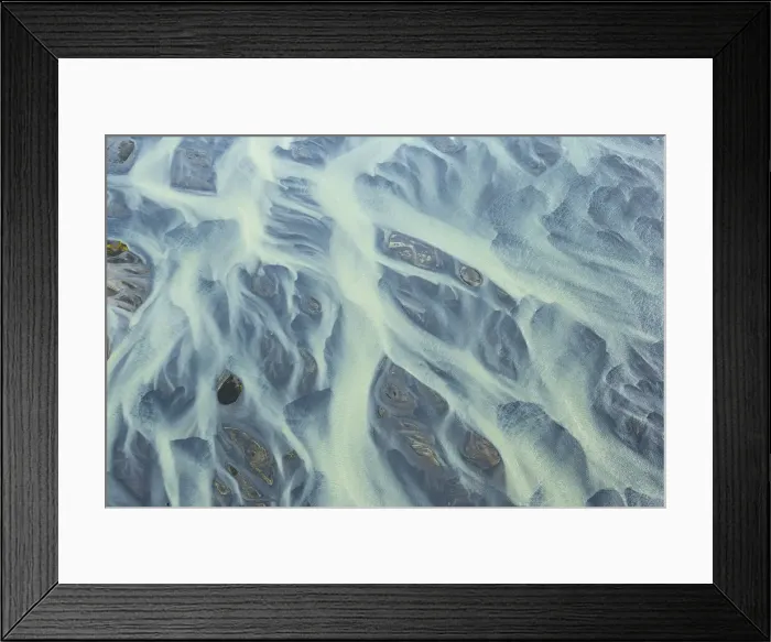 Framed Print : Patterns in Holsa River, near Hella, Iceland Framed Print : Patterns in Holsa River, near Hella, Iceland