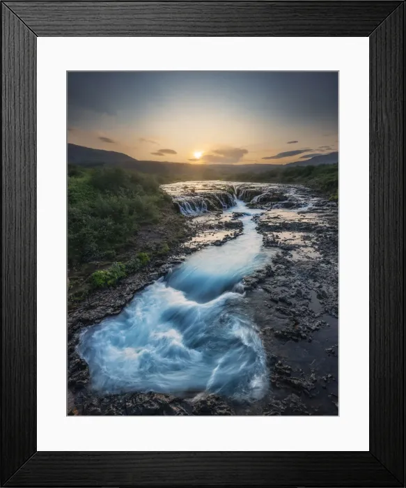 Framed Print : Bruarfoss waterfall, Iceland Framed Print : Bruarfoss waterfall, Iceland