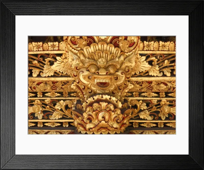 Framed Print : Indonesia, Bali, Ubud village, gold painted wood carving of xylophone Framed Print : Indonesia, Bali, Ubud village, gold painted wood carving of xylophone