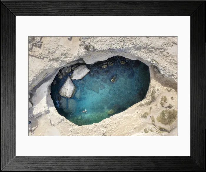 Framed Print : Italy. Apulia (Puglia). Salento, Grotta della poesia natural cave Framed Print : Italy. Apulia (Puglia). Salento, Grotta della poesia natural cave