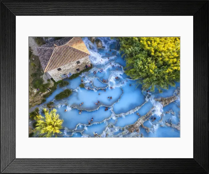 Framed Print : Italy, Tuscany, Grosseto Province, Saturnia hot springs
