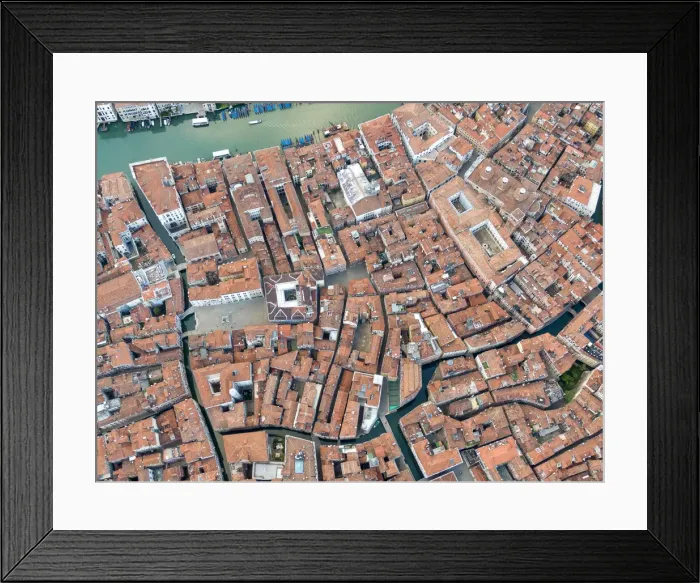 Framed Print : Italy, Veneto, Venice, Aerial view of city centre