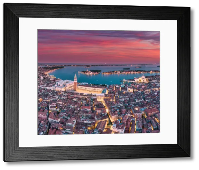 Framed Print : Italy, Veneto, Venice, Aerial view of St Marks square