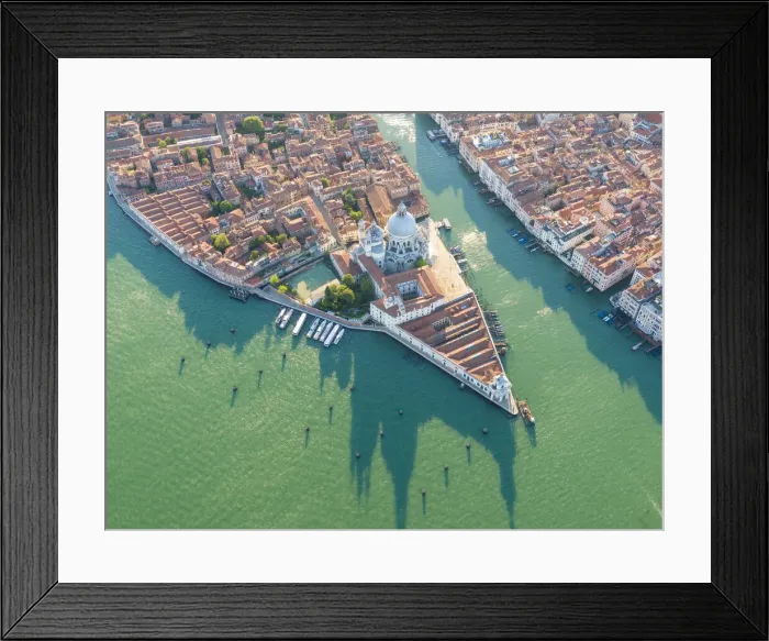 Framed Print : Italy, Veneto, Venice, Aerial view of Punta della Dogana