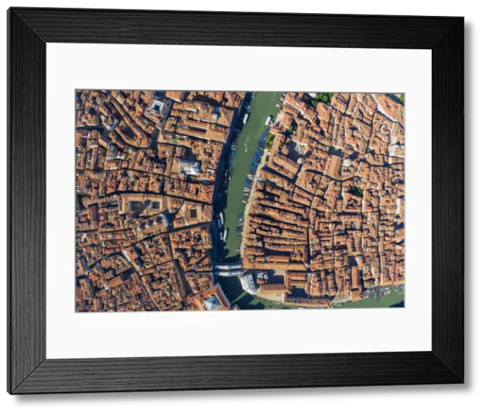 Framed Print : Italy, Veneto, Venice, Aerial view of Grand Canal and Rialto Bridge Framed Print : Italy, Veneto, Venice, Aerial view of Grand Canal and Rialto Bridge