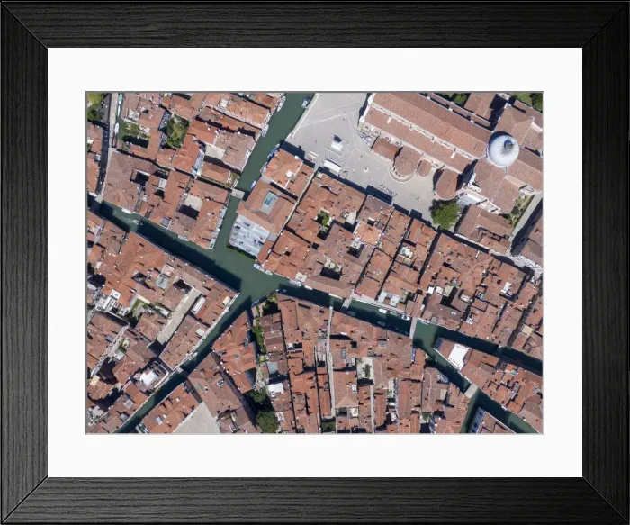 Framed Print : Italy, Veneto, Venice, Aerial view of city centre