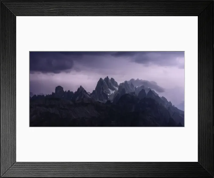 Framed Print : Cadini di Misurina during a storm in the Dolomites, Italy Framed Print : Cadini di Misurina during a storm in the Dolomites, Italy