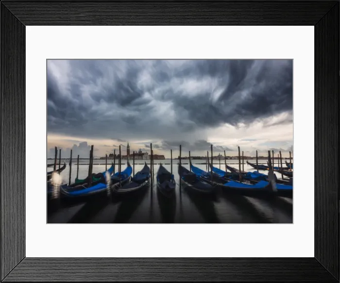 Framed Print : Gondalas in August Venice, Italy Framed Print : Gondalas in August Venice, Italy