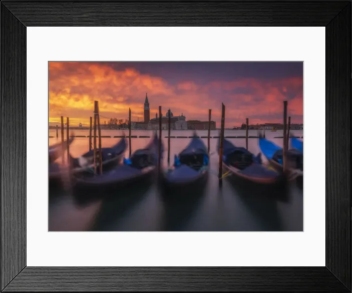 Framed Print : Gondalas in December Venice, Italy Framed Print : Gondalas in December Venice, Italy