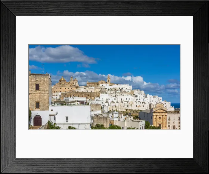 Framed Print : europe, Italy, Apulia. View of the town Ostuni Framed Print : europe, Italy, Apulia. View of the town Ostuni