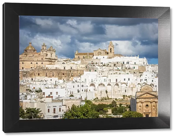 europe, Italy, Apulia. View of the historic center of the town Ostuni