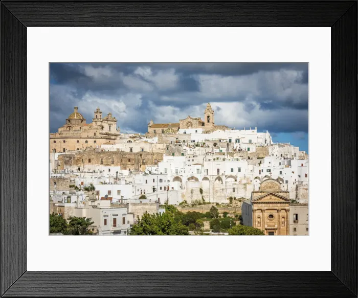 Framed Print : europe, Italy, Apulia. View of the historic center of the town Ostuni Framed Print : europe, Italy, Apulia. View of the historic center of the town Ostuni