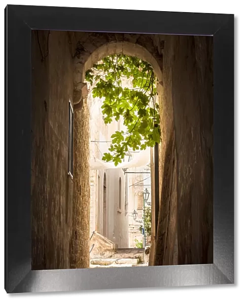 europe, Italy, Apulia. Ostuni, a passage in the historic center of the town