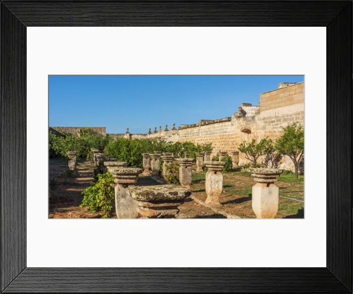 Framed Print : europe, Italy, Apulia. The garden of Masseria Brusca, a traditional manor near to Nardo Framed Print : europe, Italy, Apulia. The garden of Masseria Brusca, a traditional manor near to Nardo