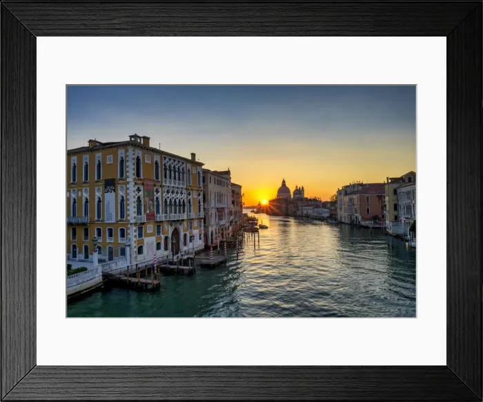 Framed Print : View of Grand Canal from Accademia Bridge at Sunrise, Venice, Italy Framed Print : View of Grand Canal from Accademia Bridge at Sunrise, Venice, Italy