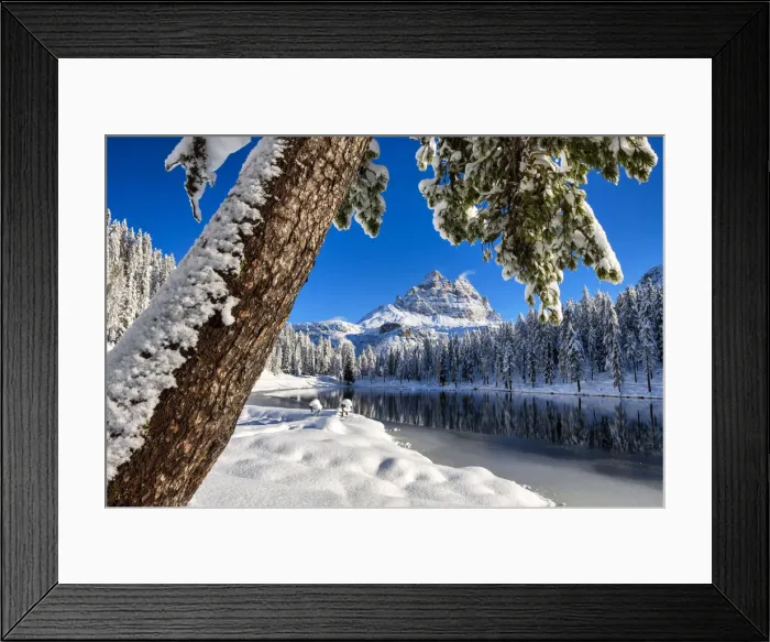 Framed Print : Tre Cime di Lavaredo & Lake Antorno, Belluno Province, Veneto, Dolomites, Italy Framed Print : Tre Cime di Lavaredo & Lake Antorno, Belluno Province, Veneto, Dolomites, Italy