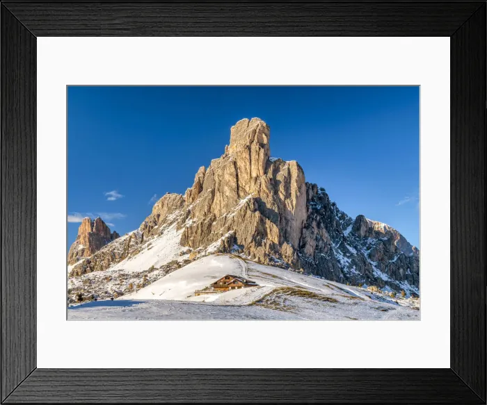 Framed Print : La Gusella di Giau in Winter, Belluno, Veneto, Dolomites, Italy Framed Print : La Gusella di Giau in Winter, Belluno, Veneto, Dolomites, Italy