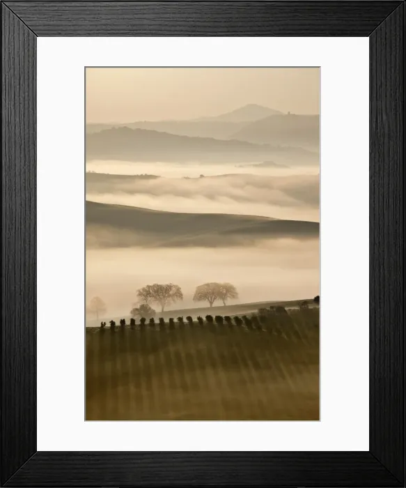 Framed Print : Val d Orcia at dawn, near San Quirico d Orcia Framed Print : Val d Orcia at dawn, near San Quirico d Orcia