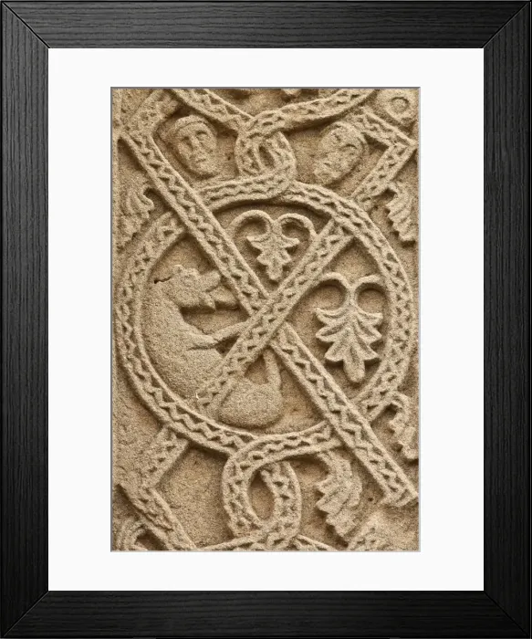 Framed Print : Mythological and flower mofits decorating part of the 11 Century Pieve di Corsignano Framed Print : Mythological and flower mofits decorating part of the 11 Century Pieve di Corsignano