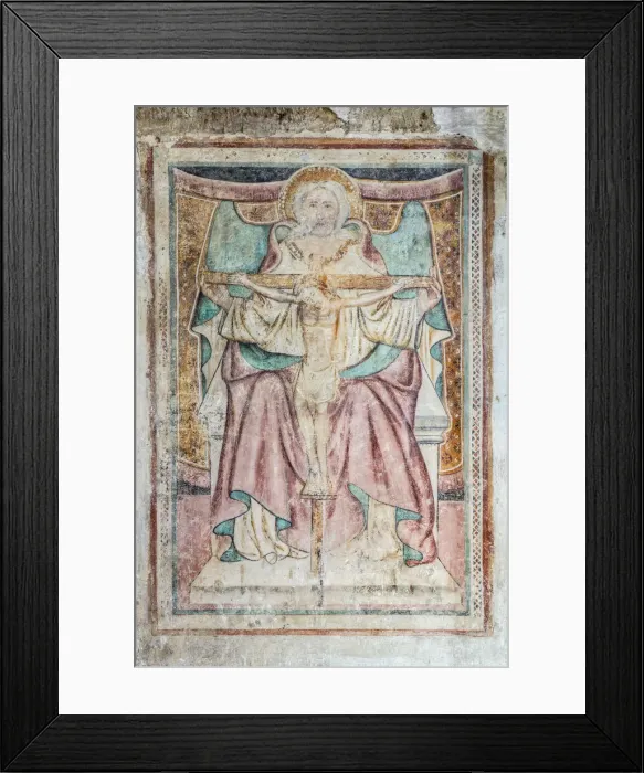 Framed Print : Frescoes inside church of Santa Maria Maggiore, Sovana, Grosseto, Tuscany, Italy