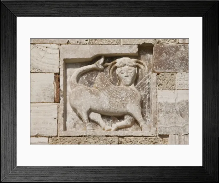 Framed Print : Archetectural details on St. Antimos Abbey (Abbazia di Sant Antimo)