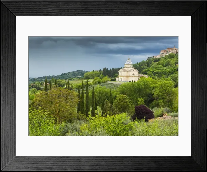 Framed Print : View of Montepulciano and the Sanctuary of the Madonna di San Biagio, Tuscany, Italy Framed Print : View of Montepulciano and the Sanctuary of the Madonna di San Biagio, Tuscany, Italy