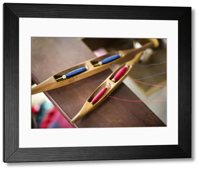 Framed Print : Silk thread for weaving, Ock Pop Tok weaving centre, Luang Prabang, Laos Framed Print : Silk thread for weaving, Ock Pop Tok weaving centre, Luang Prabang, Laos