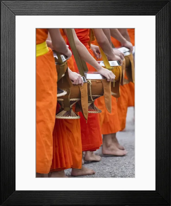 Framed Print : Alms giving ceremony, Luang Prabang, Laos Framed Print : Alms giving ceremony, Luang Prabang, Laos