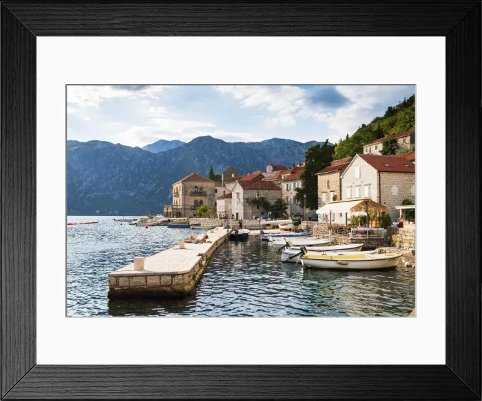 Framed Print : Perast, Bay of Kotor, Montenegro