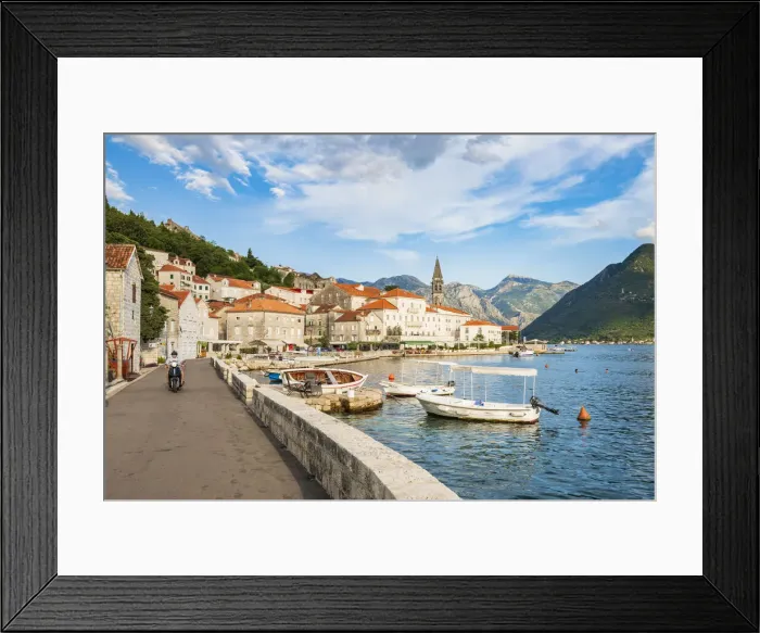 Framed Print : Perast, Bay of Kotor, Montenegro