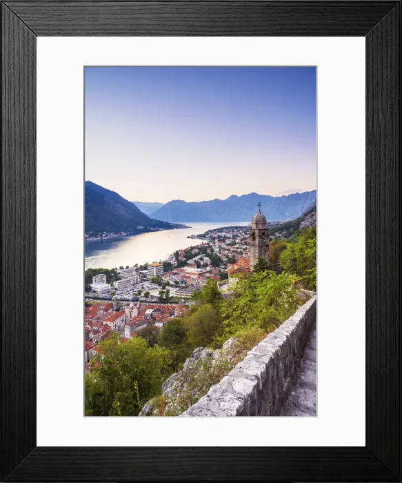 Framed Print : Sunset over Kotor, Kotor Bay, Montenegro Framed Print : Sunset over Kotor, Kotor Bay, Montenegro