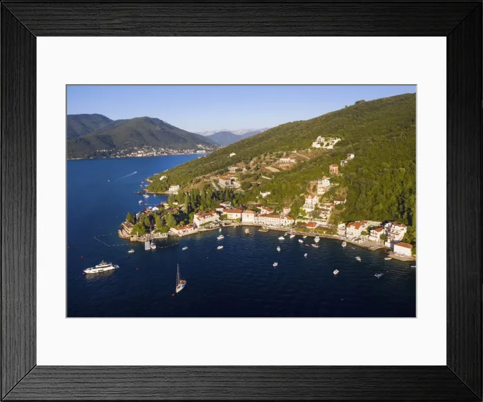 Framed Print : Rose village, Lustica peninsula, Lustica, Montenegro