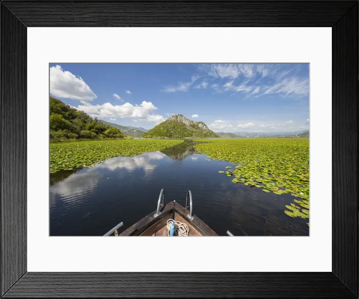 Framed Print : Boat trip on Lake Skadar, Montenegro