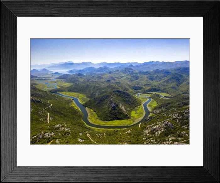 Framed Print : Famous river bend at Rijeka Crnojevica, Lake Skadar, Montenegro Framed Print : Famous river bend at Rijeka Crnojevica, Lake Skadar, Montenegro
