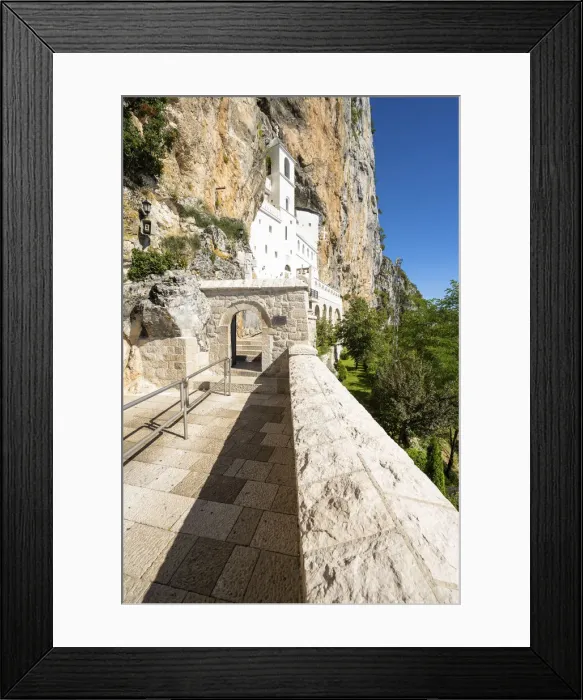 Framed Print : Ostrog Monastery, Niksic, Montenegro Framed Print : Ostrog Monastery, Niksic, Montenegro