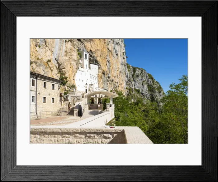 Framed Print : Ostrog Monastery, Niksic, Montenegro Framed Print : Ostrog Monastery, Niksic, Montenegro