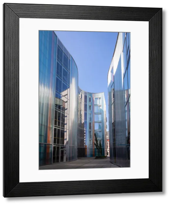 Framed Print : Norway, Rogaland, Stavanger, Modern buildings on Nedre Holmegate