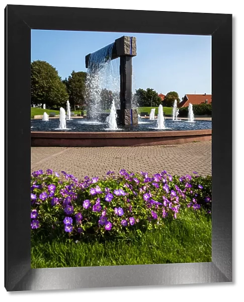 Norway, Vest-Agder, Kristiansand, The Nupen fountain in the Nupen Park