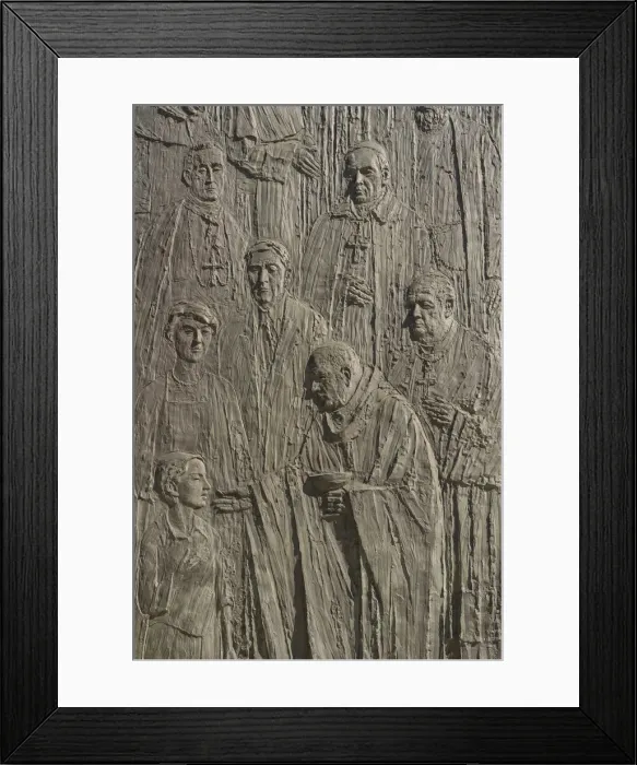 Framed Print : Close up of Bas relief, St. Stanislaus Church or the Skalka Church
