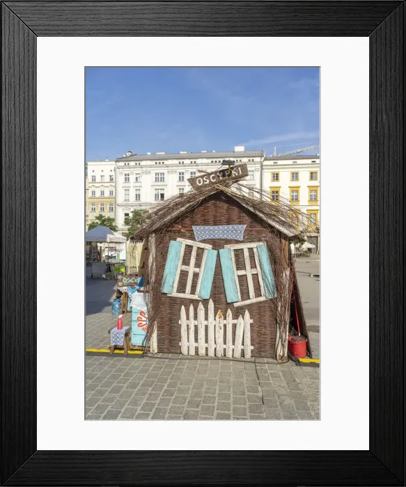 Framed Print : Polish cheese stall, Krakow Old Town, Krakow, Poland, Eastern Europe