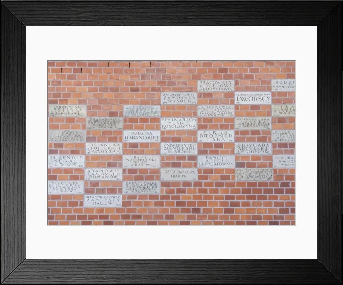 Framed Print : Memorial wall, Wawel Royal Castle, Krakow Old Town, Krakow, Poland, Eastern Europe Framed Print : Memorial wall, Wawel Royal Castle, Krakow Old Town, Krakow, Poland, Eastern Europe