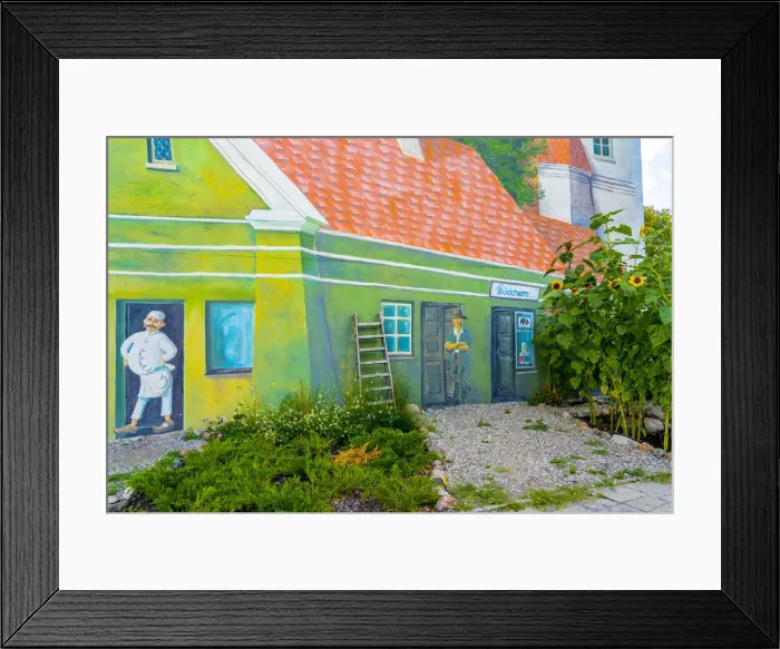 Framed Print : A Srodka Tale with Trumpeter on the Roof and Cat in the Background Mural Framed Print : A Srodka Tale with Trumpeter on the Roof and Cat in the Background Mural