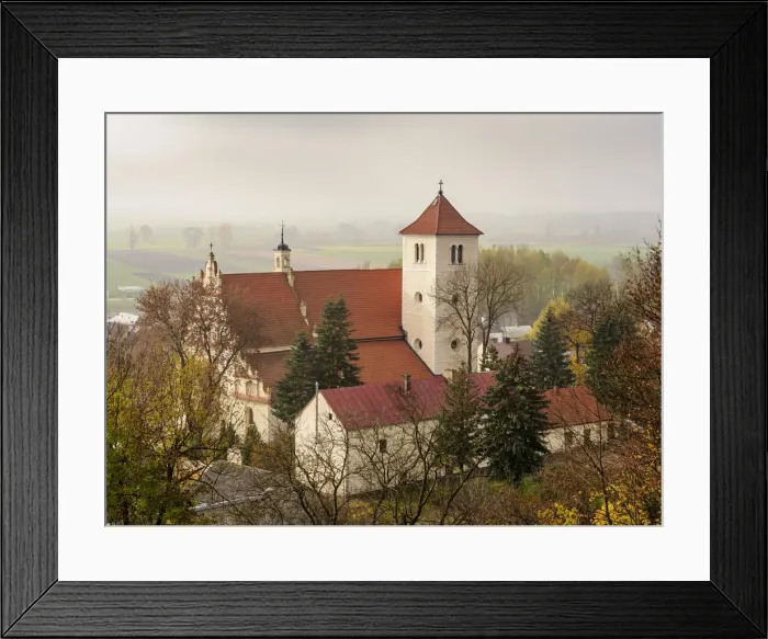Framed Print : Church of St. Stanislaus and St. Margaret, elevated view, Janowiec, Lublin Voivodeship Framed Print : Church of St. Stanislaus and St. Margaret, elevated view, Janowiec, Lublin Voivodeship