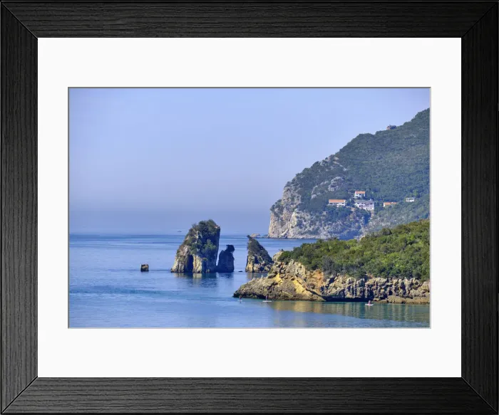 Framed Print : Arrabida Nature Park with a typical mediterranean maquis forest and the Atlantic Ocean. Setubal, Portugal Framed Print : Arrabida Nature Park with a typical mediterranean maquis forest and the Atlantic Ocean. Setubal, Portugal