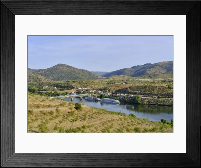 Framed Print : Barca d Alva and the Douro river with two hotel ships. Alto Douro, Portugal Framed Print : Barca d Alva and the Douro river with two hotel ships. Alto Douro, Portugal