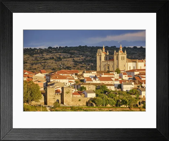 Framed Print : The walled city of Miranda do Douro overlooking the Douro river and Spain, at sunset Framed Print : The walled city of Miranda do Douro overlooking the Douro river and Spain, at sunset