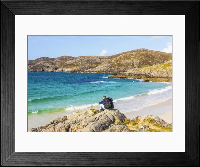 Framed Print : A couple at Achmelvich beach, Achmelvich Bay, Scotland, United Kingdom Framed Print : A couple at Achmelvich beach, Achmelvich Bay, Scotland, United Kingdom