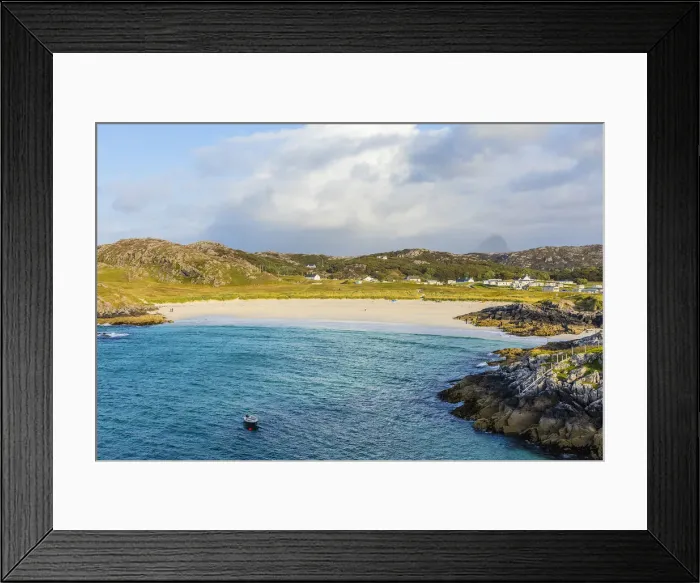 Framed Print : Achmelvich beach, Achmelvich Bay, Scotland, United Kingdom