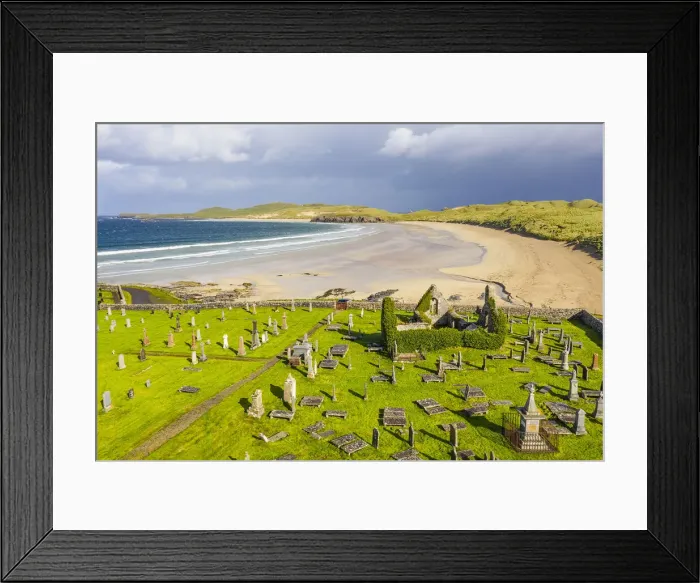 Framed Print : Balnakaeil Church and Balnakaeil beach, Durness, Scotland, United Kingdom Framed Print : Balnakaeil Church and Balnakaeil beach, Durness, Scotland, United Kingdom